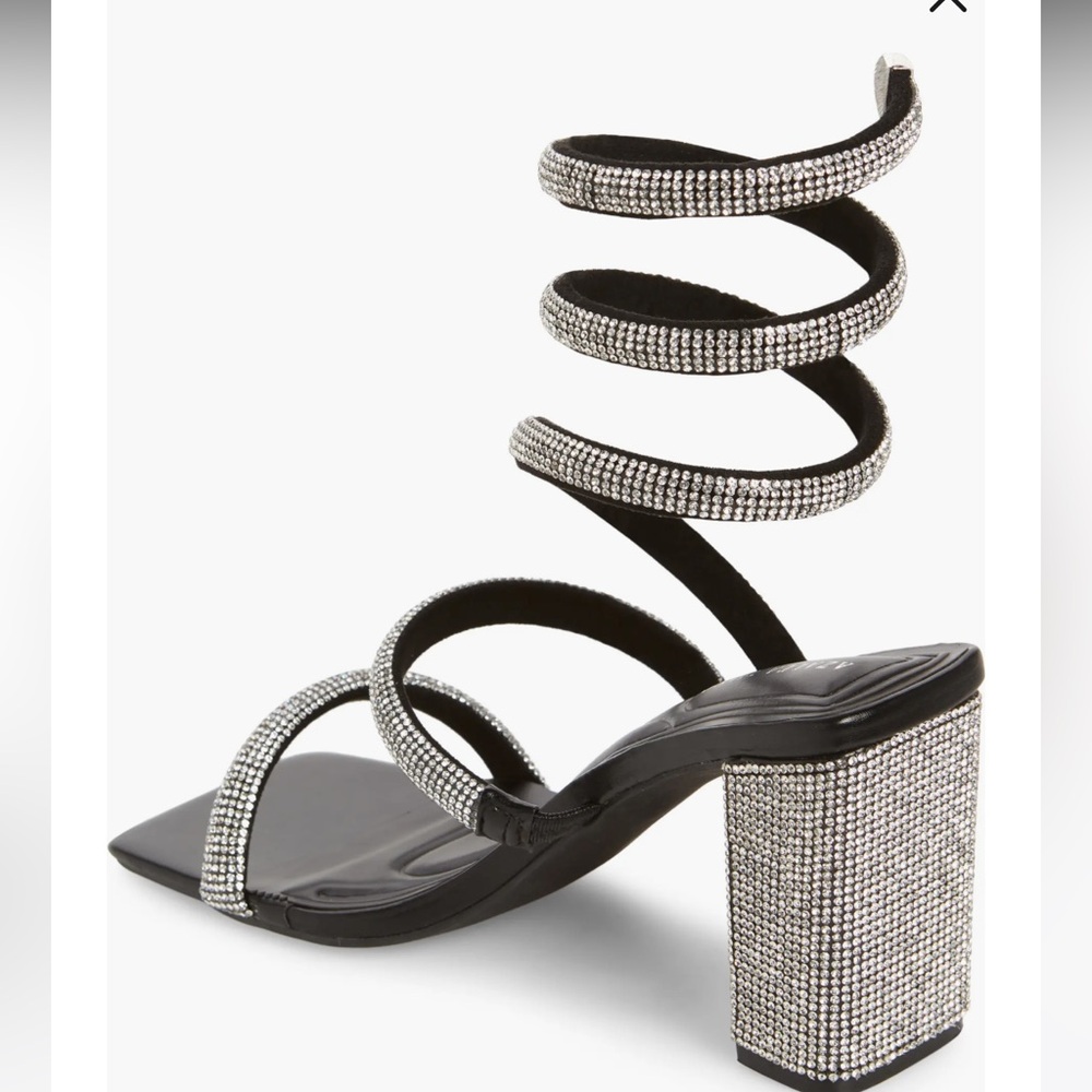 Rhinestone Ankle wrap heels